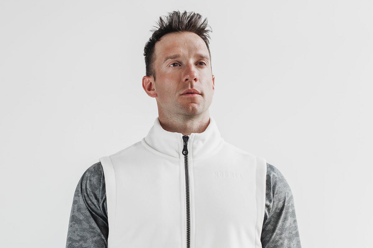 Nobull Arctic Men's Vest White | Australia (YU3482)